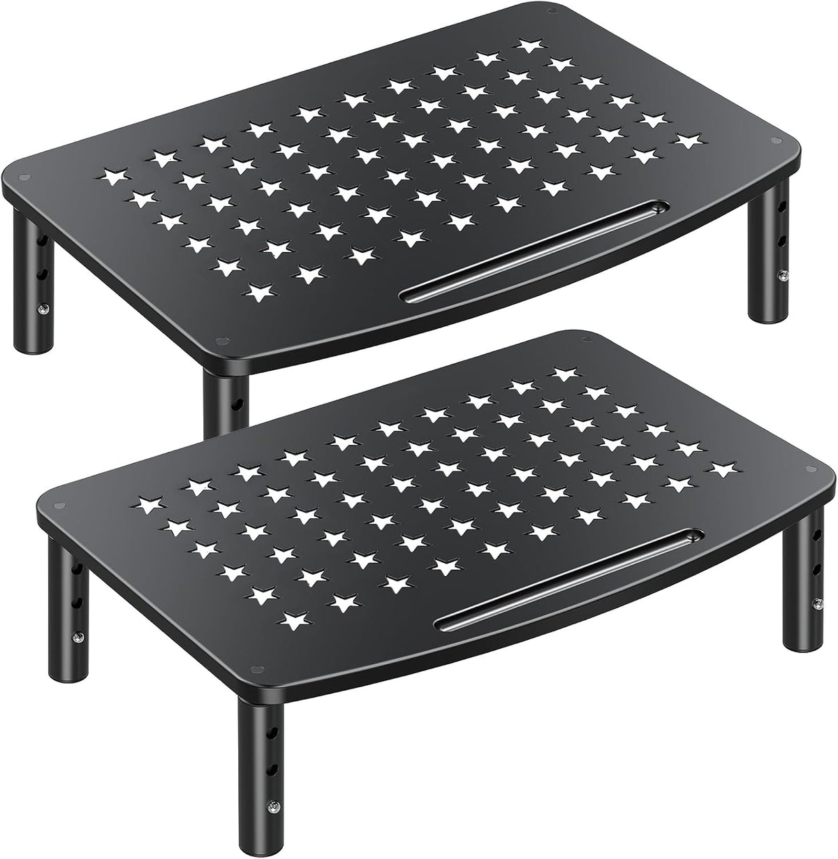 Zimilar 2 Pack Monitor Stands Risers, 3 Height Adjustable Monitor Riser