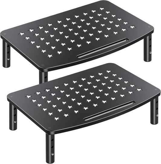 Zimilar 2 Pack Monitor Stands Risers, 3 Height Adjustable Monitor Riser