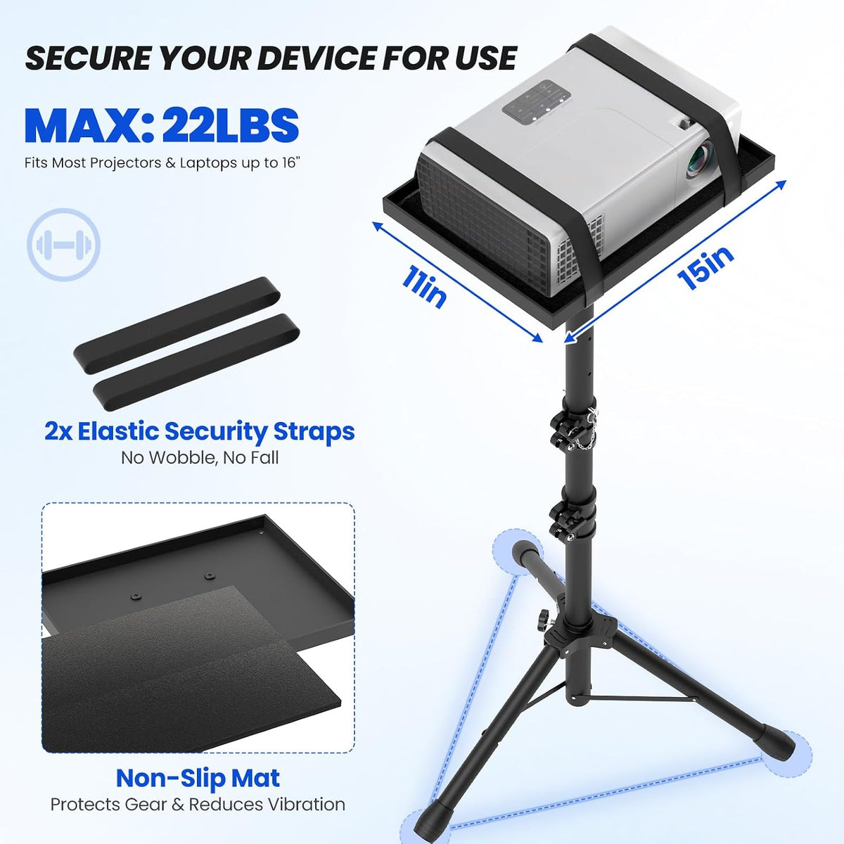 Projector Stand Tripod Laptop Stands Height Adjustable