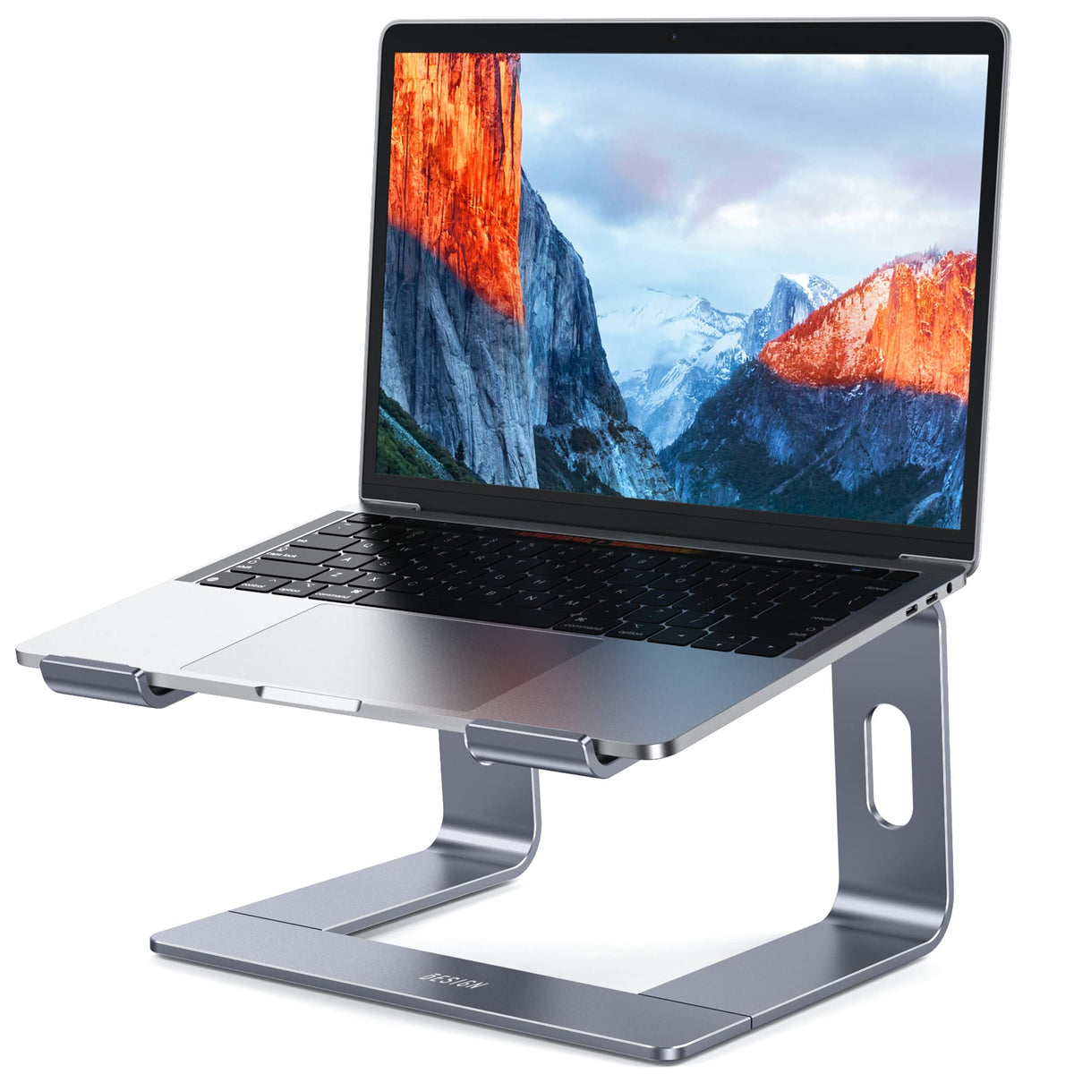 BESIGN LS03 Aluminum Laptop Stand, Ergonomic Detachable Computer Stand, Notebook Riser, Laptop Mount Compatible with Air, Pro, Dell, HP, Lenovo More 10-15.6" Laptops, Silver