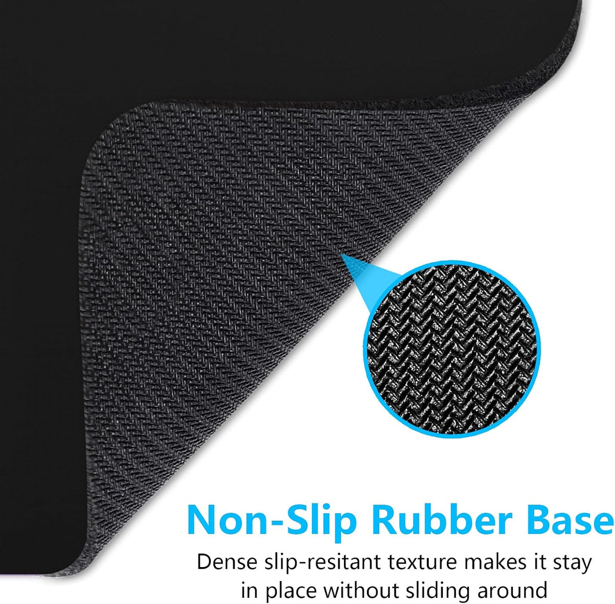 Small Mouse Pad, 6 x 8 Inch Thick Rubber Premium-Textured Non-Slip Portable & Washable Mini Mouse Mat for Women Men Wireless Laptops Keyboard Tray Gaming Work Computer Office Travel, Black