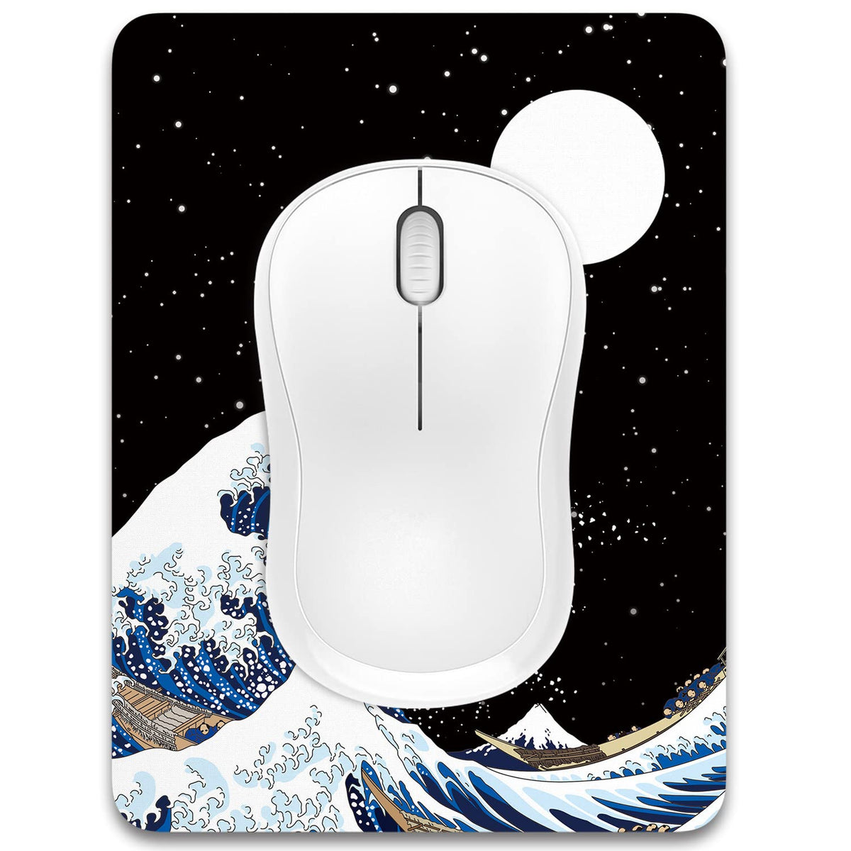 Small Mouse Pad, 6 x 8 Inch Thick Rubber Premium-Textured Non-Slip Portable & Washable Mini Mouse Mat for Women Men Wireless Laptops Keyboard Tray Gaming Work Computer Office Travel, Black