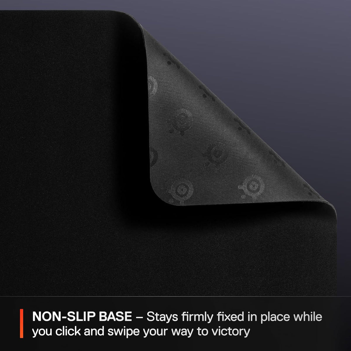 SteelSeries QcK Large Gaming Mousepad — Black — Non-Slip Silicone Rubber Base — Peak Tracking and Stability — Optimized for Gaming Sensors — 490 mm x 420 mm — FPS, MOBAs, RTS, MMO