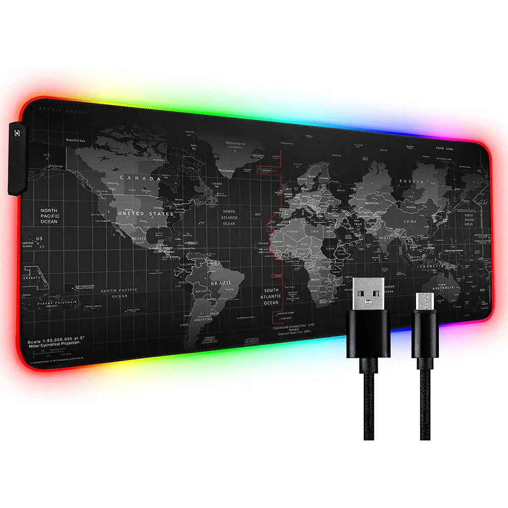 31.5"X12" Large Gaming RGB Mouse Pad with Durable Strip 11 Lighting Modes, Quality Waterproof LED Mouse Pad with Non-Slip Rubber