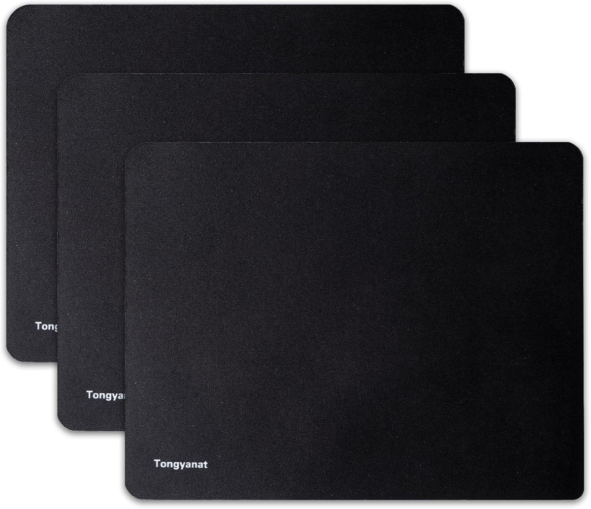 10 Pack Mouse Pad, Ultra-Smooth Gaming Mousepad, Non-Slip Rubber Base, Waterproof Mousepads Bulk Wireless Mouse, Mouse Pad for Desk, Laptop, PC & Office, Small Portable, 9 * 7 in, Black
