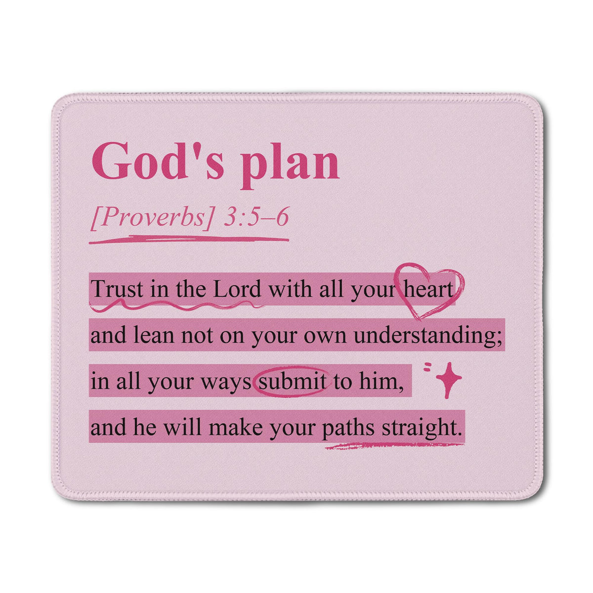 Inspirational Christian God Says I Am Mouse Pad, Minimalist Boho Floral Bible Verse Affirmation Mouse Pads Mousepad for Home Office Dorm Computers Laptop Supplies Desk Accessories, 9.5x7.9 Inch