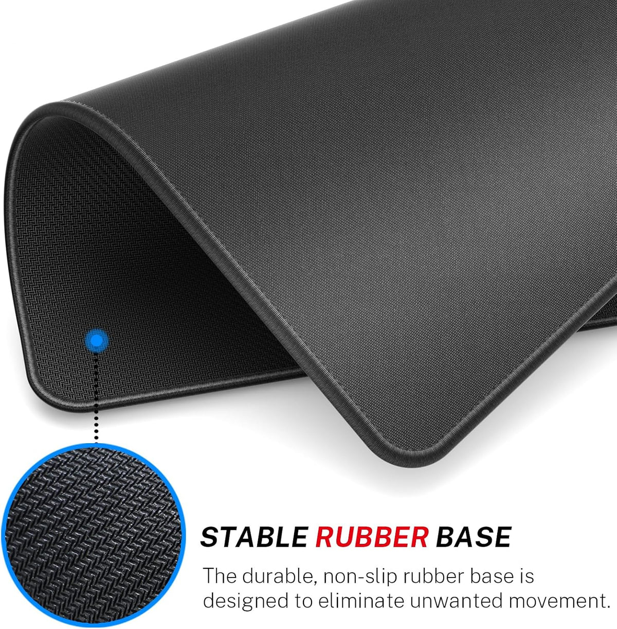 MROCO 3 Pack Mouse Pad, Black Mousepad for Desk, 30% Larger, 8.5 x 11 in