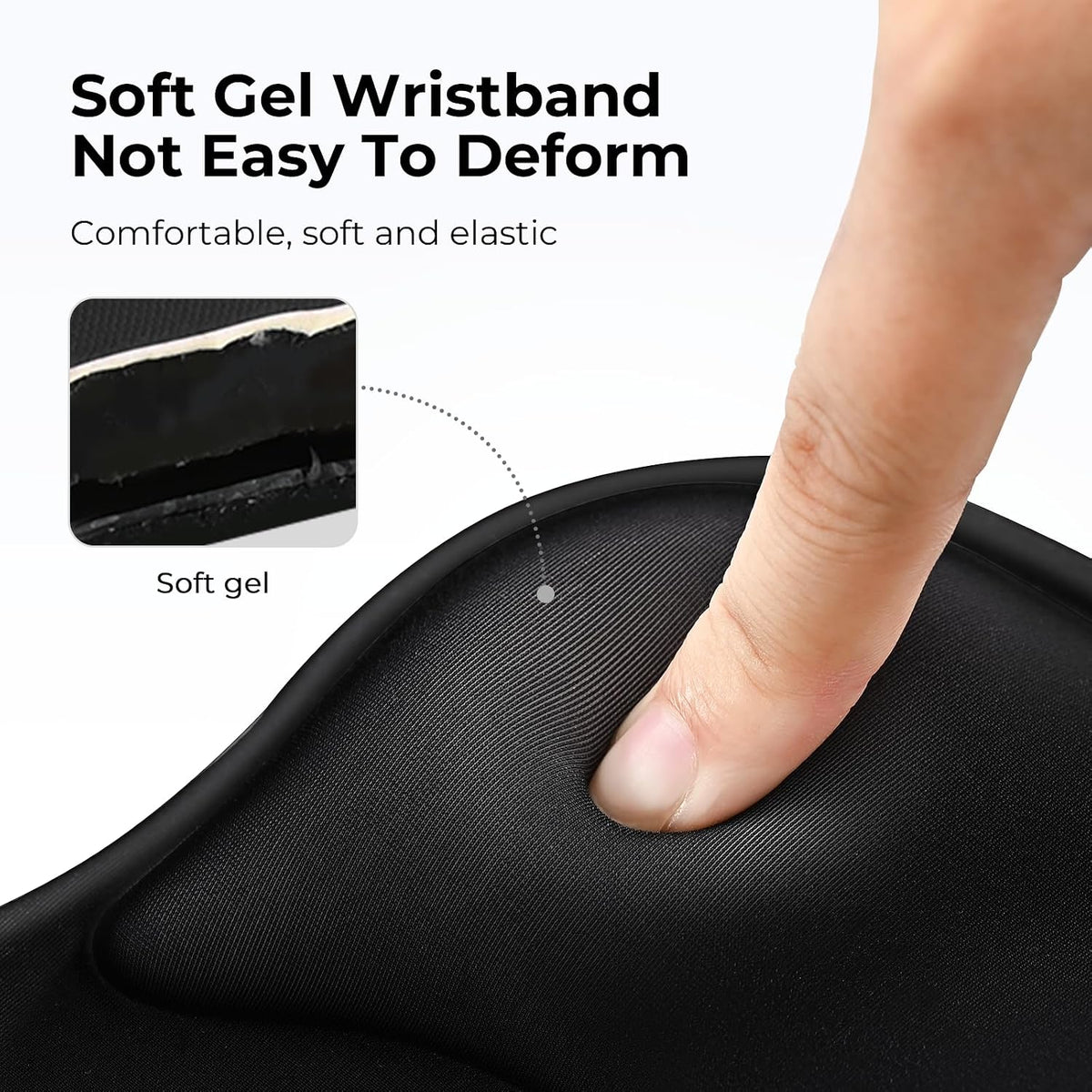 EooCoo Mouse Pad with Gel Wrist Rest, Ergonomic Mousepad Wrist Alignment