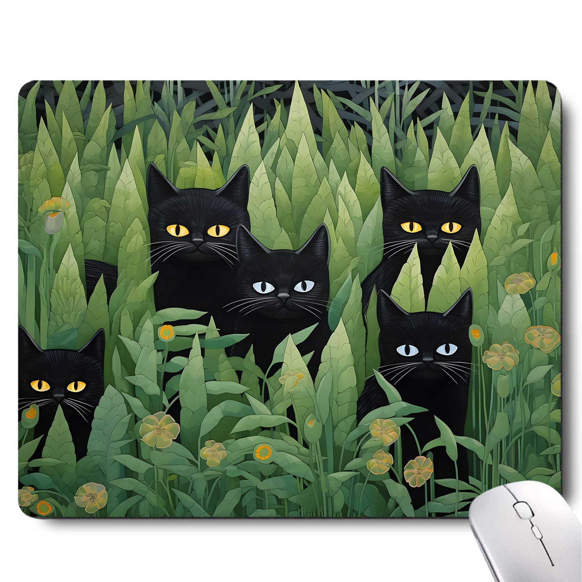 Cute Dog Mouse Pad,Three Adorable Golden Retrievers Healing Smiles That Blend Seamlessly with The Warmth of a Lazy Afternoon Sun Mouse Pad, Non-Slip Rubber Base Mousepad Waterproof for Kids Desk Pad