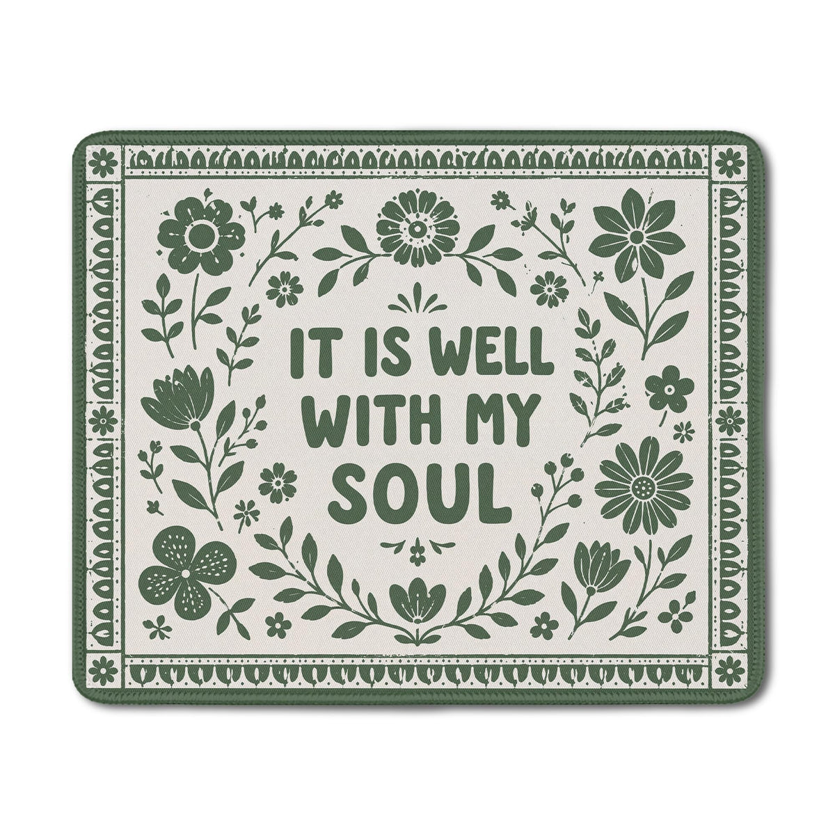 Inspirational Christian God Says I Am Mouse Pad, Minimalist Boho Floral Bible Verse Affirmation Mouse Pads Mousepad for Home Office Dorm Computers Laptop Supplies Desk Accessories, 9.5x7.9 Inch
