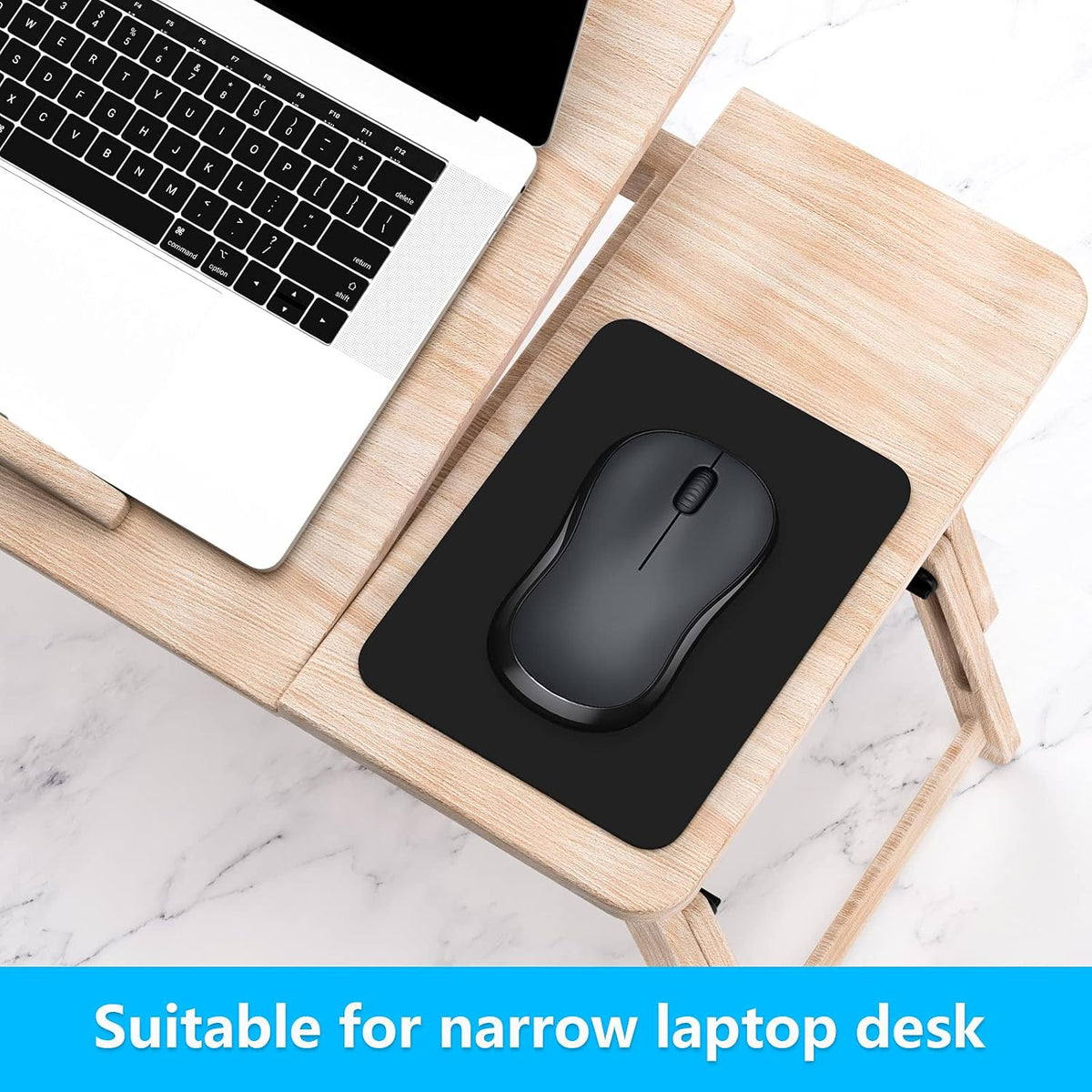 Small Mouse Pad, 6 x 8 Inch Thick Rubber Premium-Textured Non-Slip Portable & Washable Mini Mouse Mat for Women Men Wireless Laptops Keyboard Tray Gaming Work Computer Office Travel, Black