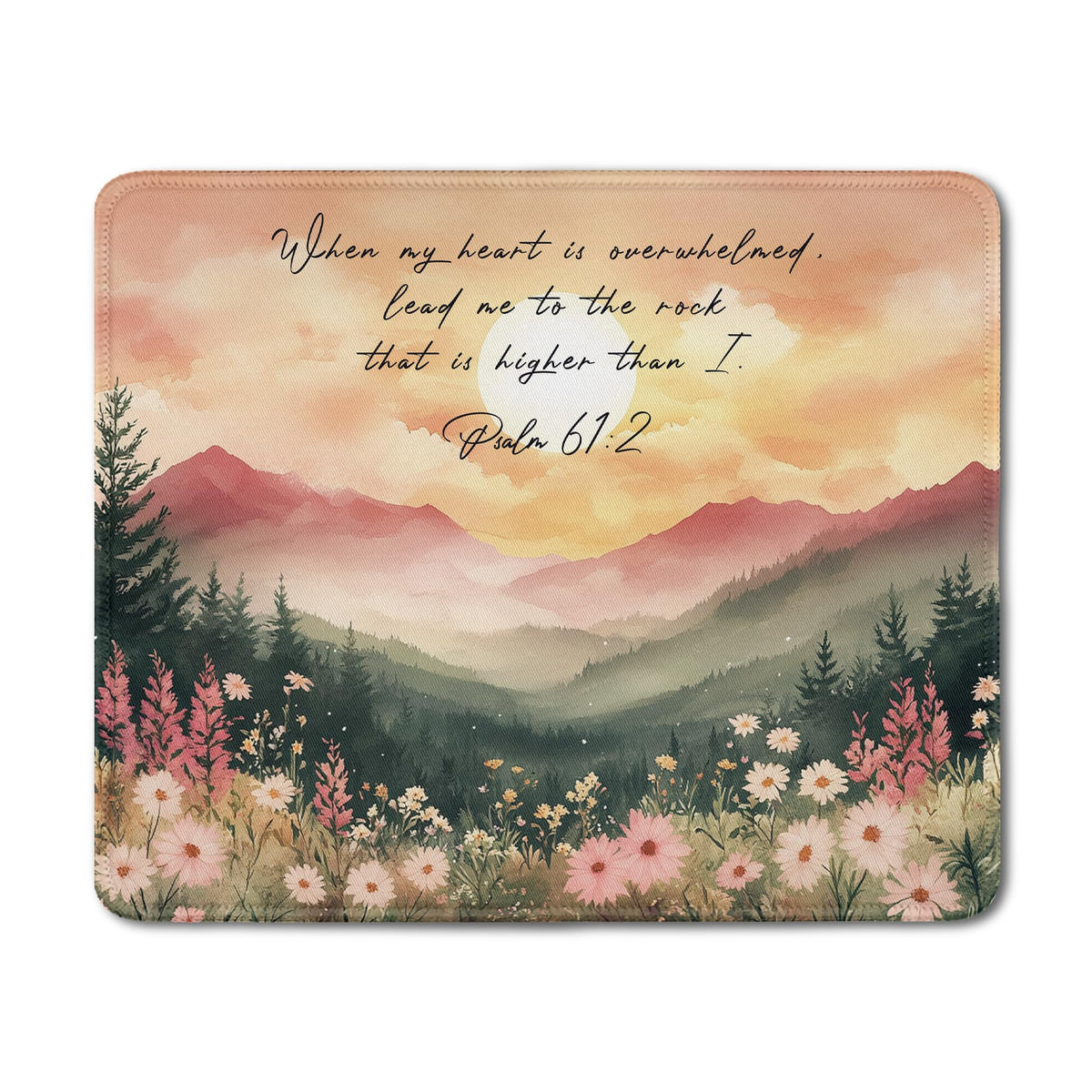 Inspirational Christian God Says I Am Mouse Pad, Minimalist Boho Floral Bible Verse Affirmation Mouse Pads Mousepad for Home Office Dorm Computers Laptop Supplies Desk Accessories, 9.5x7.9 Inch