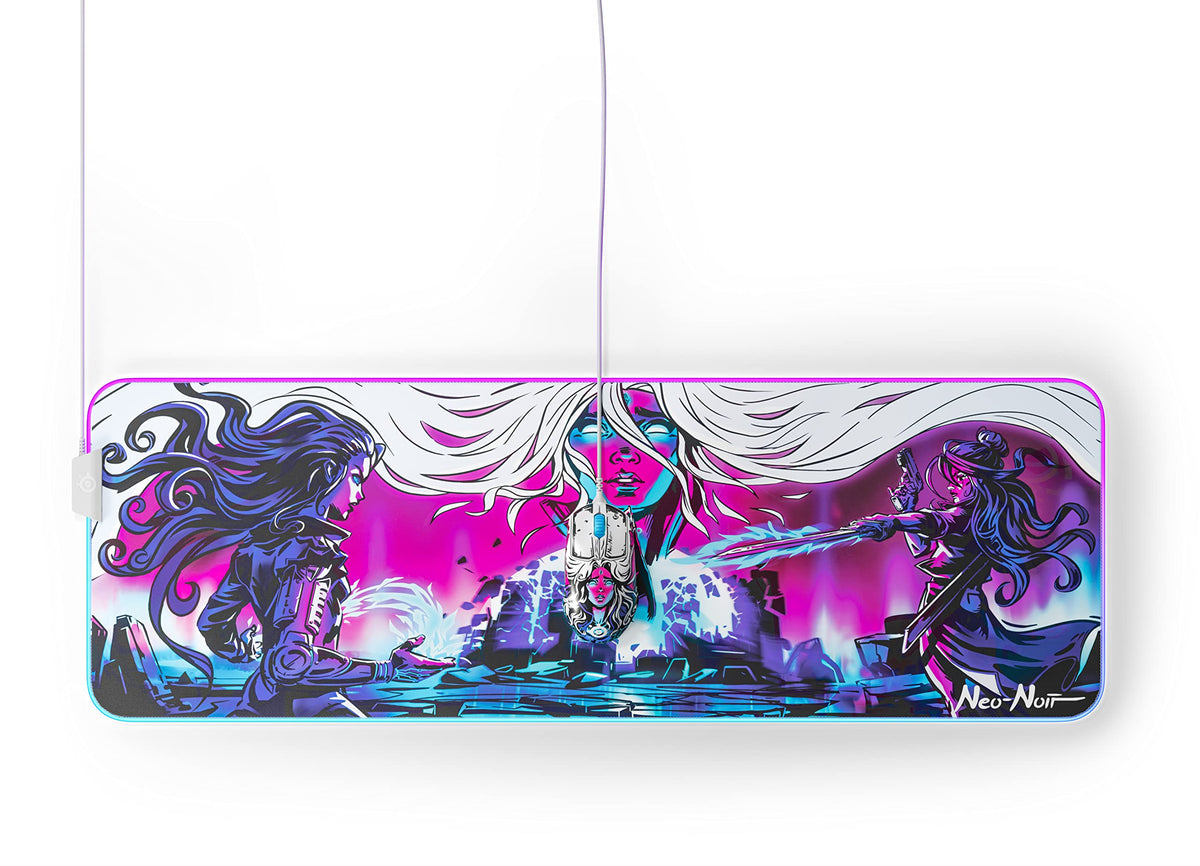 SteelSeries QcK Large Gaming Mousepad — Black — Non-Slip Silicone Rubber Base — Peak Tracking and Stability — Optimized for Gaming Sensors — 490 mm x 420 mm — FPS, MOBAs, RTS, MMO