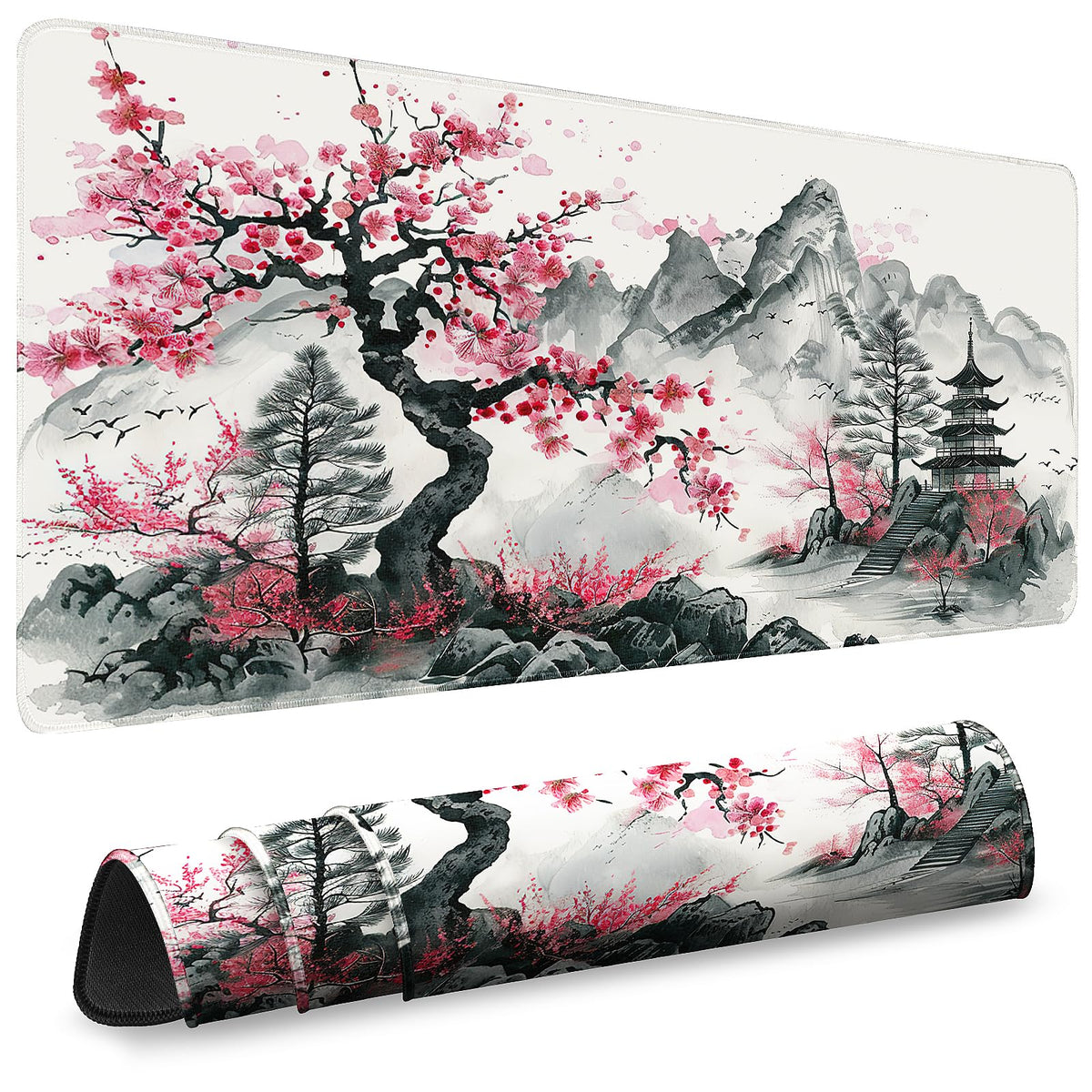 Mouse Pad Gaming - Desk Mat for Keyboard and Mouse - Large Mouse Pads for Desk, Gaming Mousepad with Non-Slip Base, Desks Pad (31.5" X 11.8") for Game, Office and Home