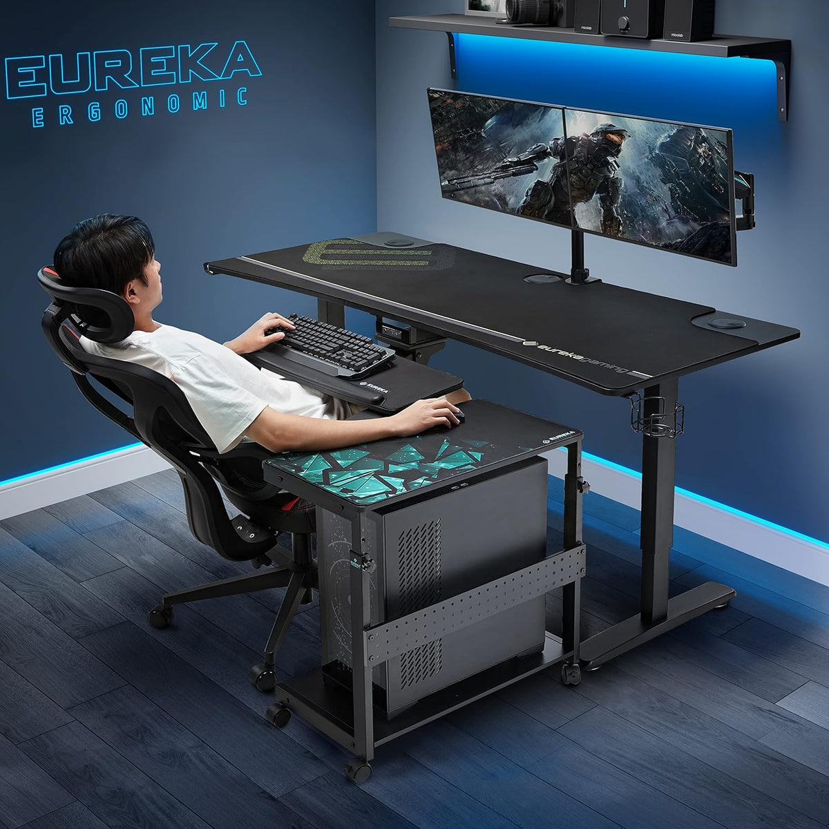 EUREKA ERGONOMIC PC Stand Height Adjustable Black