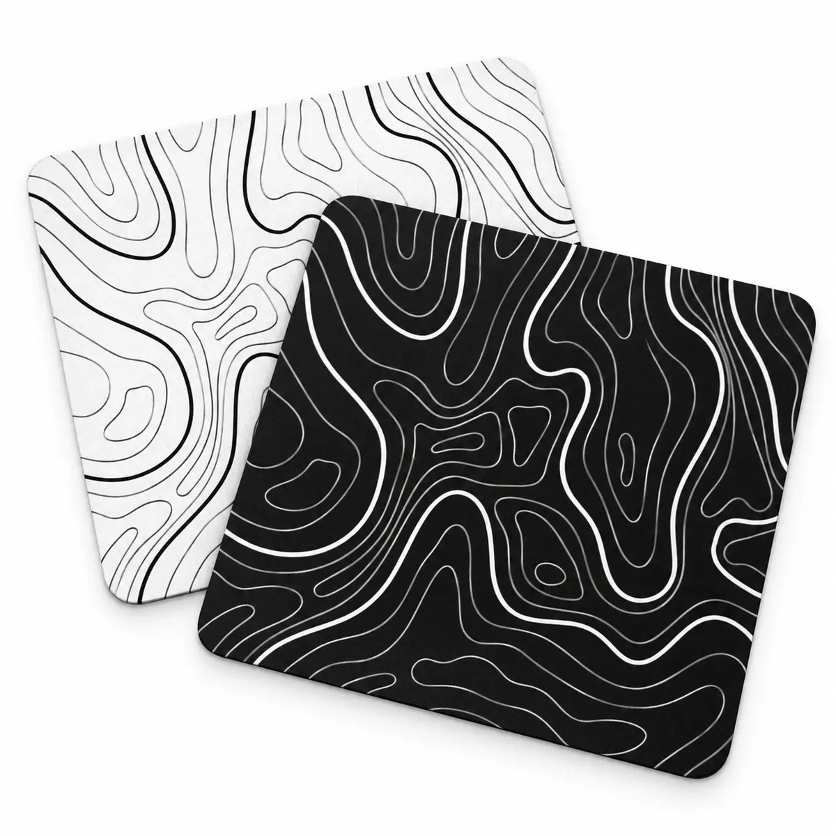 Abstract Topographic Square Mouse Pad,9.84 x 11.81 in,Smooth Fabric Surface with Non-Slip Rubber Base,Desk Mat for Office,Home & Gaming